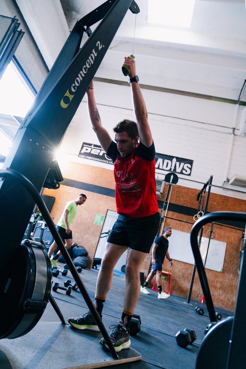 Atleta su SkiErg Concept 2